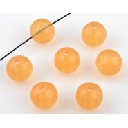 Kunststof kralen rond 8 mm Oranje bruin